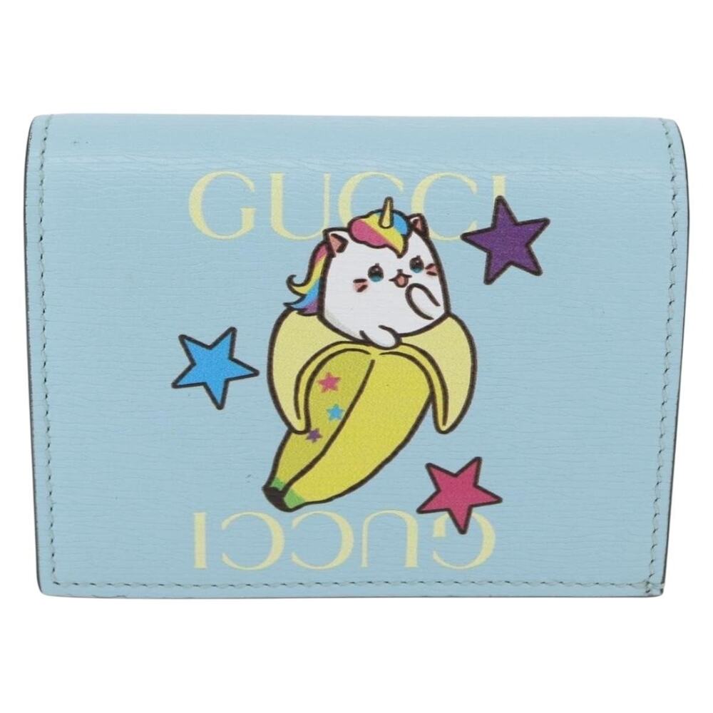 Gucci x Bananya Compact Wallet Light Blue